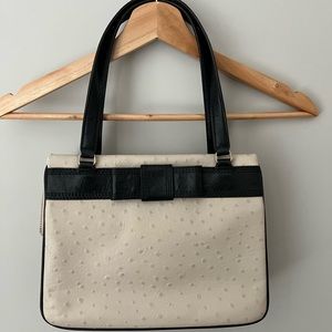 Kate Spade brown and cream embossed ostrich purse